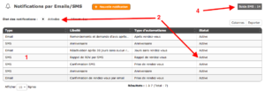 rappels de rendez-vous par SMS
